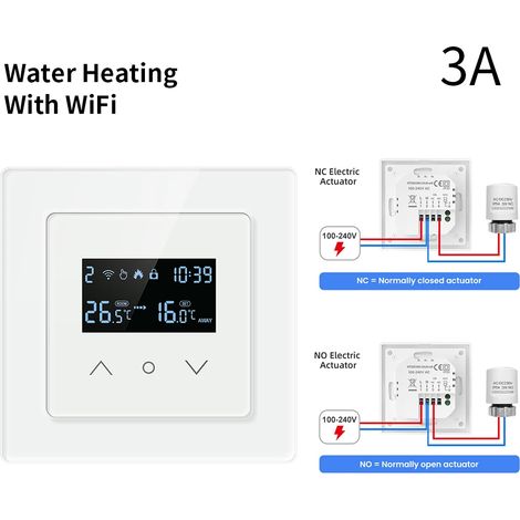 Thermostat intelligent WiFi, adapté à la plomberie, compatible avec les assistants vocaux Alexa, Google Home et Alice. (1/5)