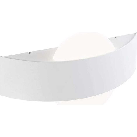 Applique da parete led 8 watt doppia emissione di luce up e down lampada in vetro opaco e alluminio luce calda 3000k (1/3)