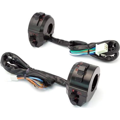Universelles Motorrad-Schaltersteuerungsset für 22-mm-7/8"-Führungen – Komplettes DIY-Set für Cafe Racer, Scrambler und mehr (Metall)