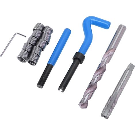 Kit de réparation de filetage M12 x 1,25, insert fileté haute résistance pour la réparation des filetages endommagés, bleu
