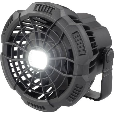 Wiederaufladbarer, schwarzer Akku-Ventilator mit Fernbedienung, Schwenkfunktion und Licht W604572 (1/5)