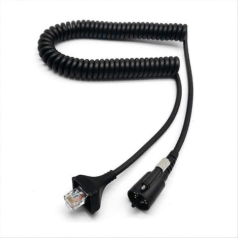 Câble spiralé flexible fil ressort pour micro-cravate et haut-parleur portable, cordon extensible robuste, accessoire audio durable (1/5)