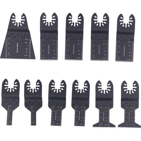 Oszillierendes Multifunktionswerkzeug-Sägeblatt, Universal-Schnellwechselsäge, Holzbearbeitungswerkzeug, 11-teilig (1/5)