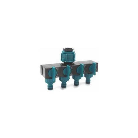 Répartiteur d'eau à 4 voies pour l'arrosage du jardin et l'entretien de la pelouse, compatible avec les robinets européens Crezuo (1/5)