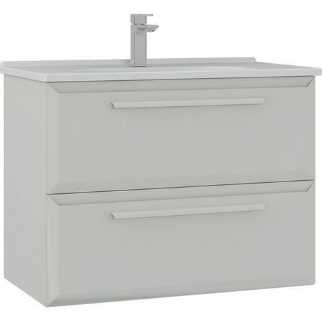 Mobile lavabo "Nuvola 80 v2" - 80 x 50 x 62 cm - Cashmere (1/3)