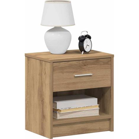 vidaXL Bedside Cabinets 2 pcs with Drawer Artisan Oak 39x28x41 cm