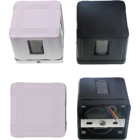 Applique cubo 4 fasci luce G9 illuminazione impermeabile IP65 box bianco nero Bianco (1/3)