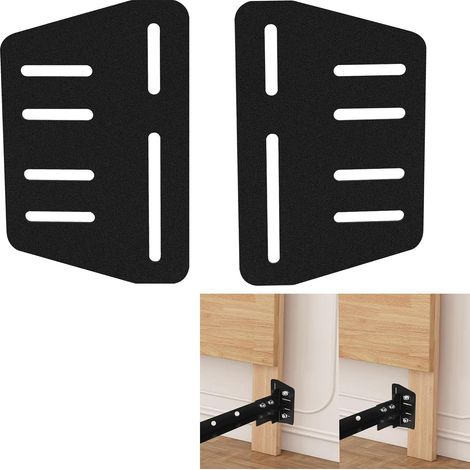 Lot de 2 adaptateurs de cadre de lit pour tête de lit, kit de fixation robuste pour tête de lit queen size, plaque de modification pour cadre de lit en métal, kit d'installation facile pour (1/5)