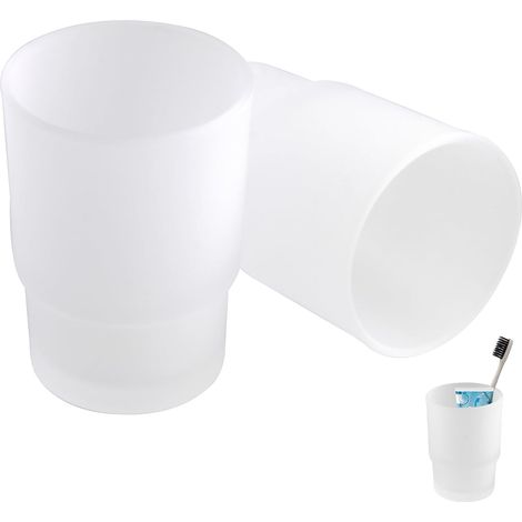 Ensemble de 2 Gobelets à Dents en Verre Satiné pour Salle de Bain, Design Élégant 200 ML, Accessoire Pratique pour Brosse à Dents, La Maison de la Brosse à Dents (1/5)