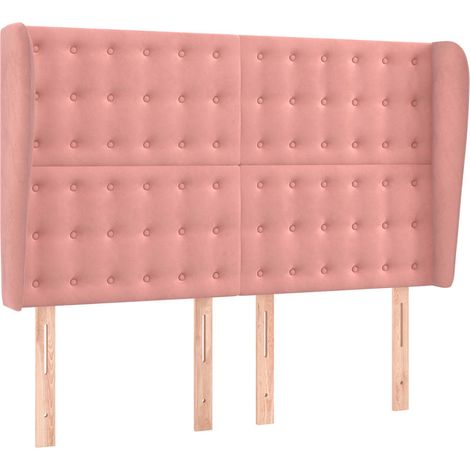 Maison Exclusive - Cabecero con orejas de terciopelo rosa 147x23x (1/5)