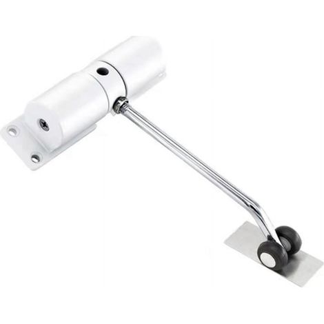 Ferme-porte Automatique - En Acier Inoxydable - Réglable En Vitesse De Fermeture - Pour Portes De 20 À 40 Kg - Blanc - 1 Pièce (1/5)