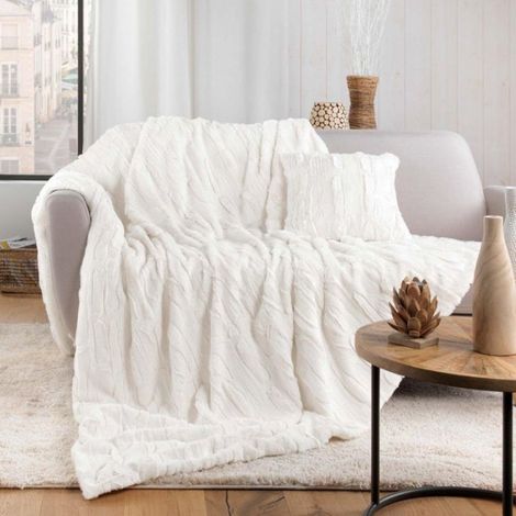 Plaid doux a poil et sherpa Foxy (1/4)