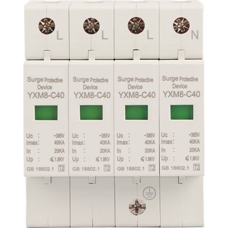 Ej.Life 4P 40KA House Surge Din Rail Lowvoltage Protector Dispositif d'arrêt pour la protection contre le tonnerre A (1/4)