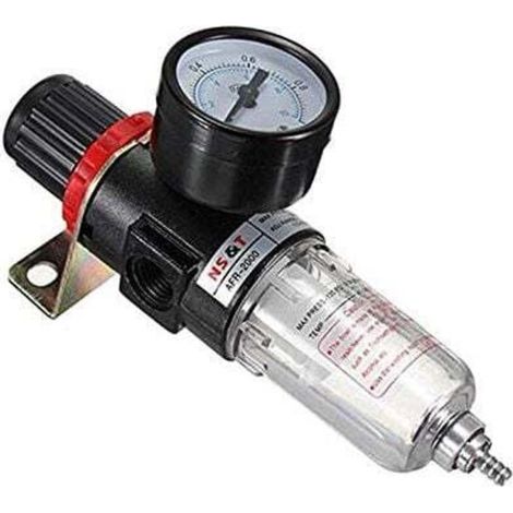 Régulateur de pression d'air Ulisem 1/4 pouce, filtre pour compresseur d'air, séparateur d'humidité, filtre à humidité, air propre et sec, protection des outils et équipements pneumatiques (1/4)