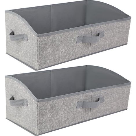 2 Aufbewahrungsboxen aus Stoff – 28 l, 50 x 28,5 x 20 cm, mit Griff, für Kleidung, Spielzeug, Bücher (1/5)