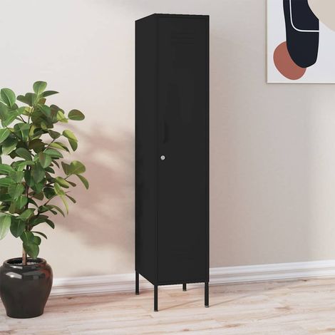 vidaXL Armoire à casiers Noir 35x46x180 cm Acier (1/5)
