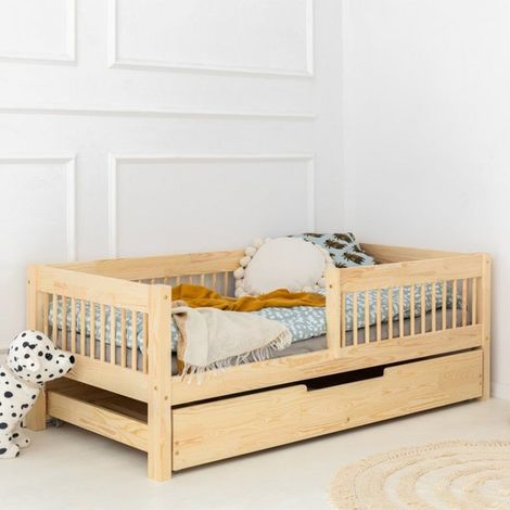 Cama 70x140 con somier y cajón Ariette Madera (1/3)