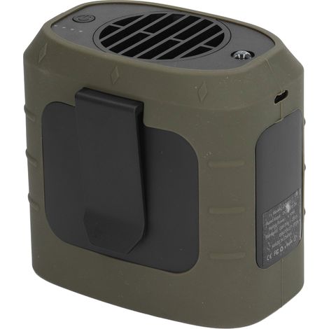 Mini ventilateur portable de taille, alimenté par batterie 8000 mAh, avec 3 vitesses et un flux d'air puissant. Ventilateur USB à porter autour du cou, idéal pour la pêche et le travail. Couleur : ver (1/5)