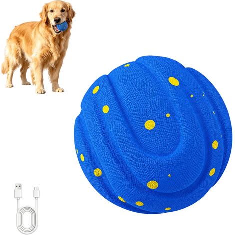 Balle Interactive Chien, Jouet Chien Balle, Balle Chien Qui Bouge Toute Seule, USB Rechargeable Intelligent Jouets pour Chiens 3 Modes interactifs, pour Chiots à Grands Chiens(Blau) (1/5)