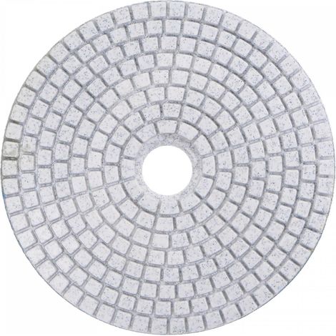 Tampon de polissage au diamant, 5 pouces 125 mm 100 grains Disque de polissage pour meuleuse et polisseuses, pour granit, marbre, béton et pierre, disque de support à crochet (1 pièce) (1/5)