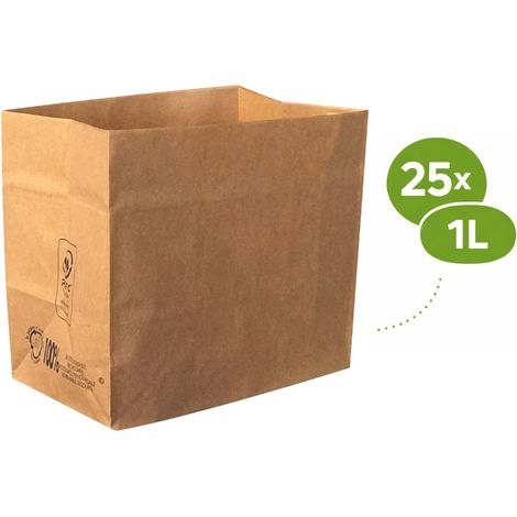 Lot de 25 sacs papier 1L - BAGY ROSSIGNOL
