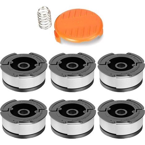 Coupe fil-6 pièces-débroussailleuse à fil de rechange fils-bobines de fil - pour Black Decker, BEKASA AF-100 - 3ZP et a6481-longueur de 30 pieds-pour remplace les bobines de la GL280, GLC1825N série a (1/5)