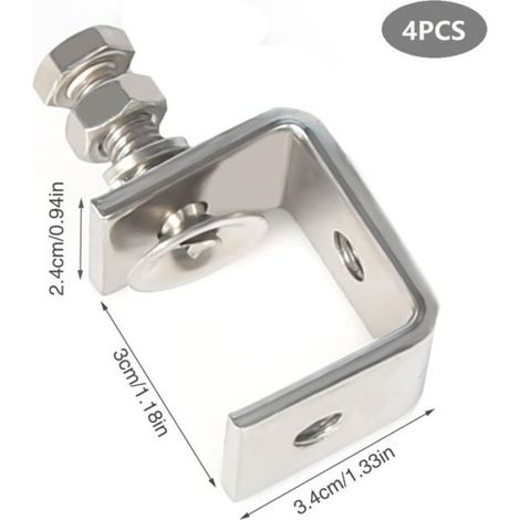 4 Serre-joints à bois, Acier inoxydable 304, Ouverture 30mm, Pour menuiserie et construction (1/4)