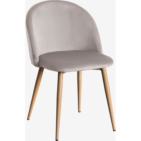 SKLUM Kana gepolsterte Esszimmerstühle aus Stahl, 4er-Set Natur (1/5)
