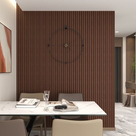 Panel revestimiento pared 270x12.2x1.2 cm alistonado efecto madera poliestireno Calora Mid Line Dark (0.33 m²) (1/5)