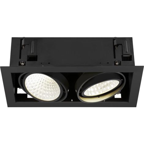 Encastré de plafond KADUX double 4000 K DALI 2 Touch 30° noir - SLV - 1008574