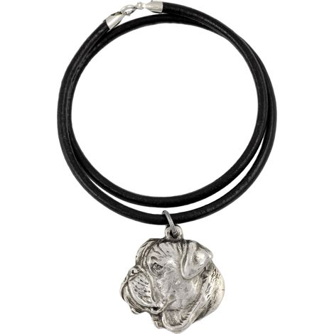 Bullmastiff, Bulmastiff II - collana con ciondolo placcato in argento per gli amanti dei cani, gioiello unico di Art-Dog (1/5)