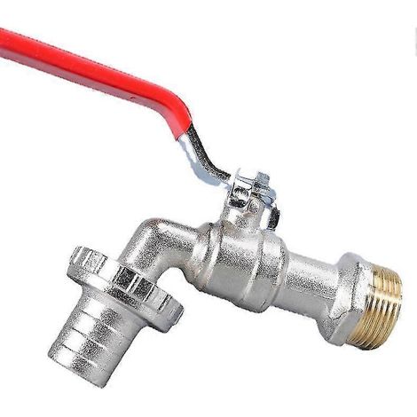 Adaptateur pour réservoir d'eau de 1000 l, robinet pour réservoir IBC de 1000 l, raccord fileté 1/2", sortie de robinet pour collecteur d'eau de pluie, raccord de vanne de robinet, raccords pour tuyau (1/5)
