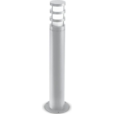 Borne D'Extérieur Ges012 - Lampadaire En Aluminium Gris Avec Diffuseur Verre Satiné, Raccordement E27 Ip54 - Gealuce (1/2)