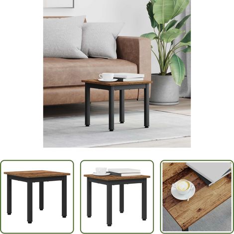 Holzwerkstoff Couchtisch -  Couchtisch Altholz 40 x 40 x 36 cm Holzwerkstoff (1/5)