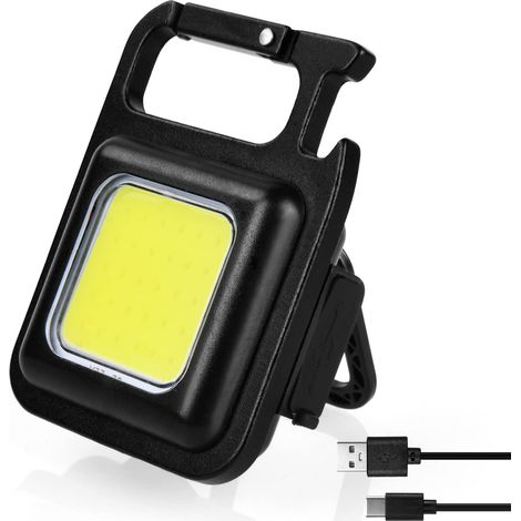 Mini lampe torche LED, porte-clés, lampe torche COB, lampe d'extérieur, lampe portable, lampe de travail, lampe de secours (1/5)