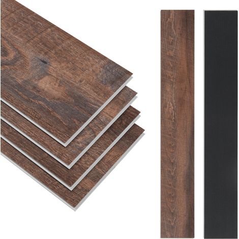 Confezione da 10 listoni in vinile SPC 2,196 m² 5 mm 122 x 18 cm effetto rovere rustico 030009559