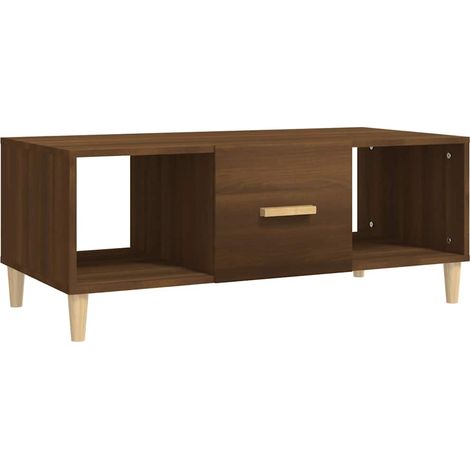 Maison Exclusive - Tavolino Salotto Rovere Marrone 102x50x40 cm Legno Multistrato (1/5)