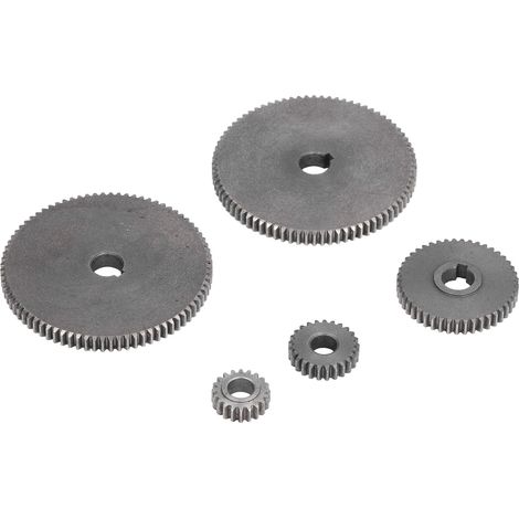 5-teiliges Drehmaschinen-Zahnrad-Set aus Metall für Mini-Drehmaschinen T80, T45, T25 und T20 (Ersatzteilset) zum Schneiden (1/5)