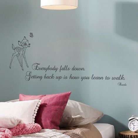 Stickers phrase Bambi avec écriture -Getting back up- Disney (1/3)