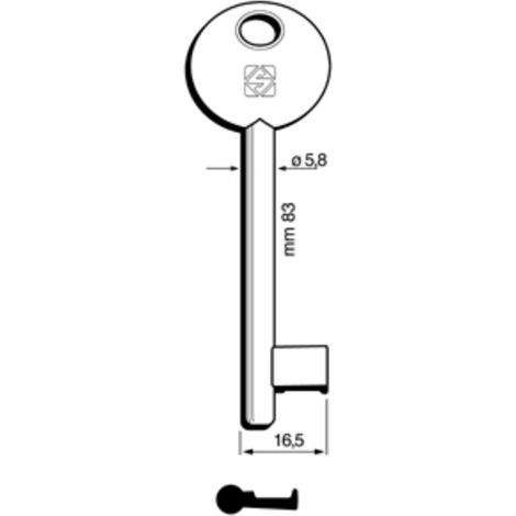 SILCA 6P1D CHIAVE PATENT PARI BRONZATA Q.TA 5