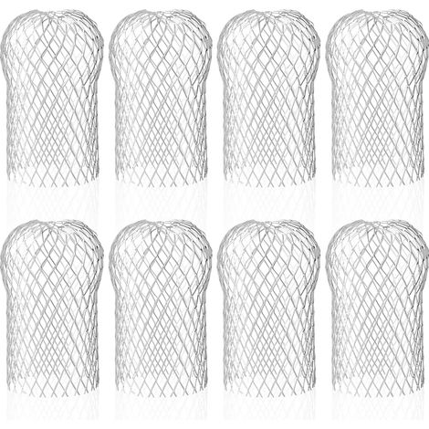 Lot de 8 Crapaudine de Gouttière en Aluminium, Filtres de Gouttière Flexible et Durable pour Maison Avant-toit Tuyau de Descente contre les Feuilles (1/5)