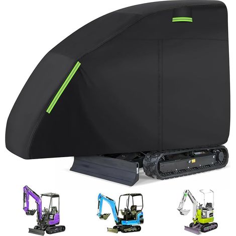 Universal protective cover for mini excavators (800 - 1600 kg), protective cover for mini excavators with zip, waterproof protective tarpaulin made of 420D with protective cover (1/5)