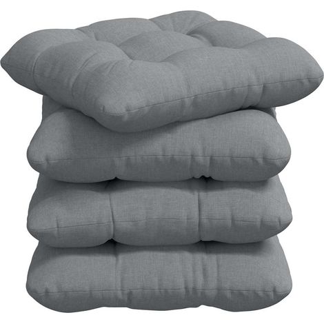 Maison Exclusive - Sitzkissen 4 pcs Hellgrau 40 x 40 x 12 cm Stof