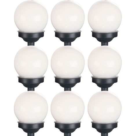 Kugelleuchte Solar 10 cm Solarleuchte Kugel Garten LED Gartendeko Solarkugel für Außen klein, Leuchtdauer ca. 6-8 Stunden, H 38 cm, 9er Set