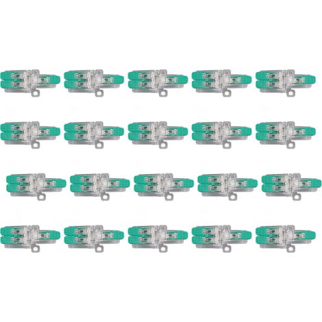 20 Pièces Connecteur à Levier 1 Entrée 2 Sorties pour Câbles 0.5‑6mm², 41A 450V, Jonction Électrique Rapide (1/5)