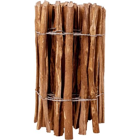 vidaXL Zaun aus Haselnuss-Holz 60x500 cm