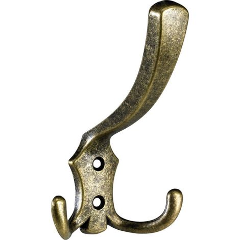 Hettich Hut- und Mantelhaken 12,5 x 7,7 x 7,5 cm brüniert gold - 1 Stück Möbelbeschläge