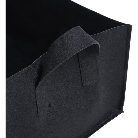 Bolsas de fieltro para plantar en el jardín y el balcón – juego de 3 en tamaños L, M y S – bolsas rectangulares reutilizables para plantas, flores y verduras. (1/5)