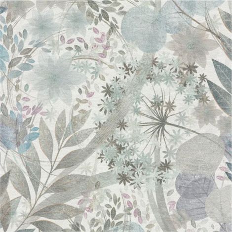 Erismann Floral Green Cream Blue Beige Non Woven Paste The Wall Wallpaper
