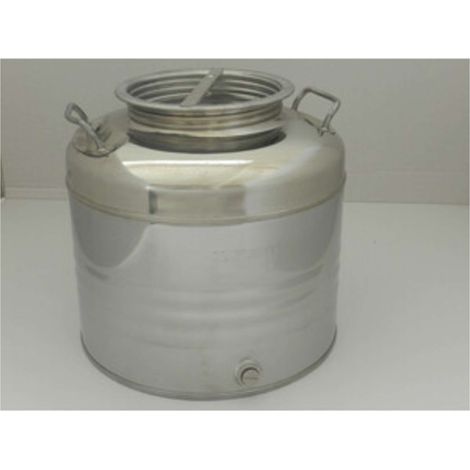 FUSTO OLIO ACCIAIO INOX 441  15 L AGGRAFFATO
